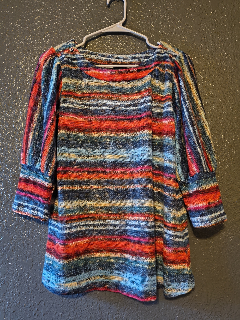 New Directions Multicolor Striped Sweater